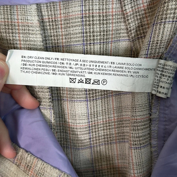 J.O.A Revolve Self Tie Belt High Waist Trouser Plaid Womens Size Small - Picture 8 of 9